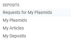Deposits menu items in the My Account dropdown menu